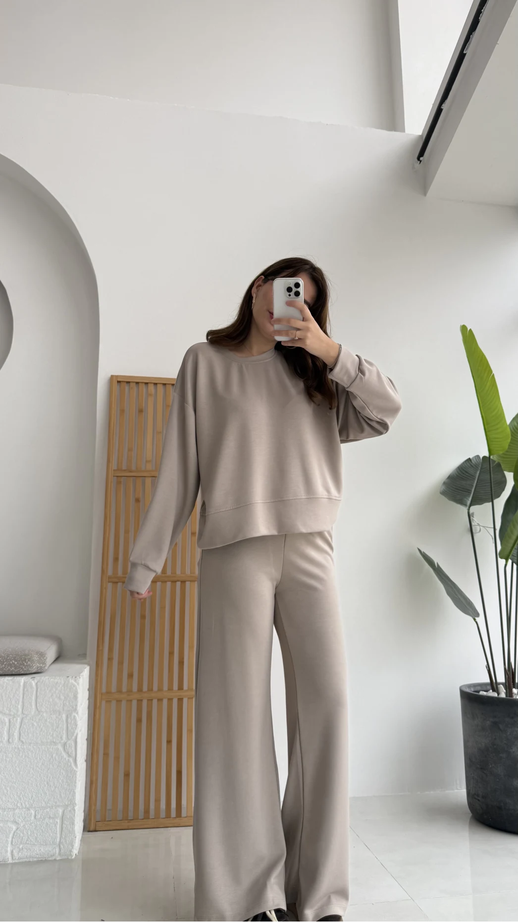 Nora Oys Sweet Pantolon Takım - Bej