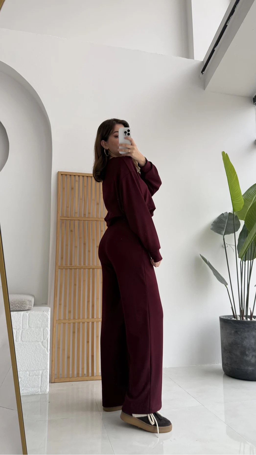 Nora Oys Sweet Pantolon Takım - Bordo