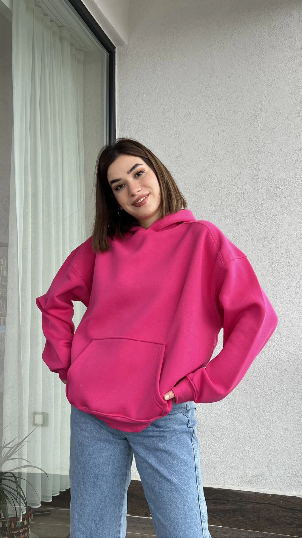 OBB Pembe 3 İplik İçi Polarlı Sweat