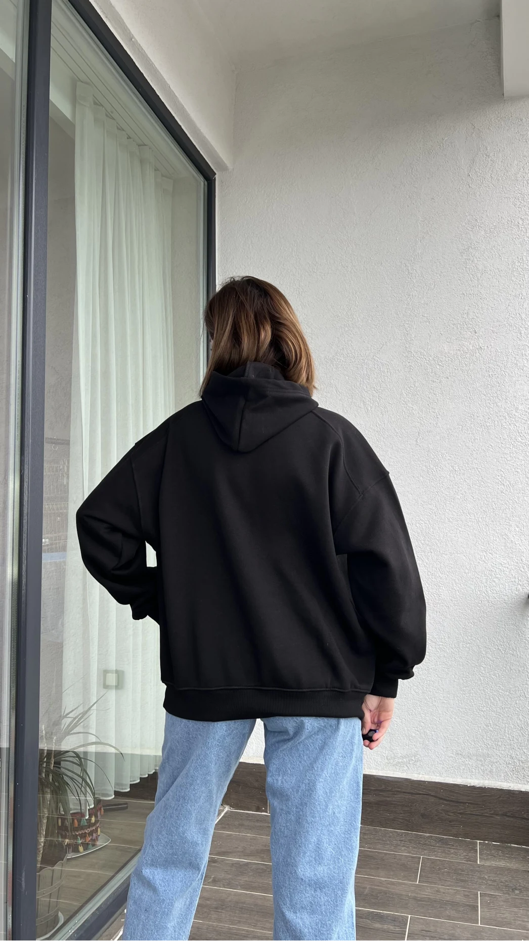 OBB Siyah 3 İplik İçi Polarlı Sweat