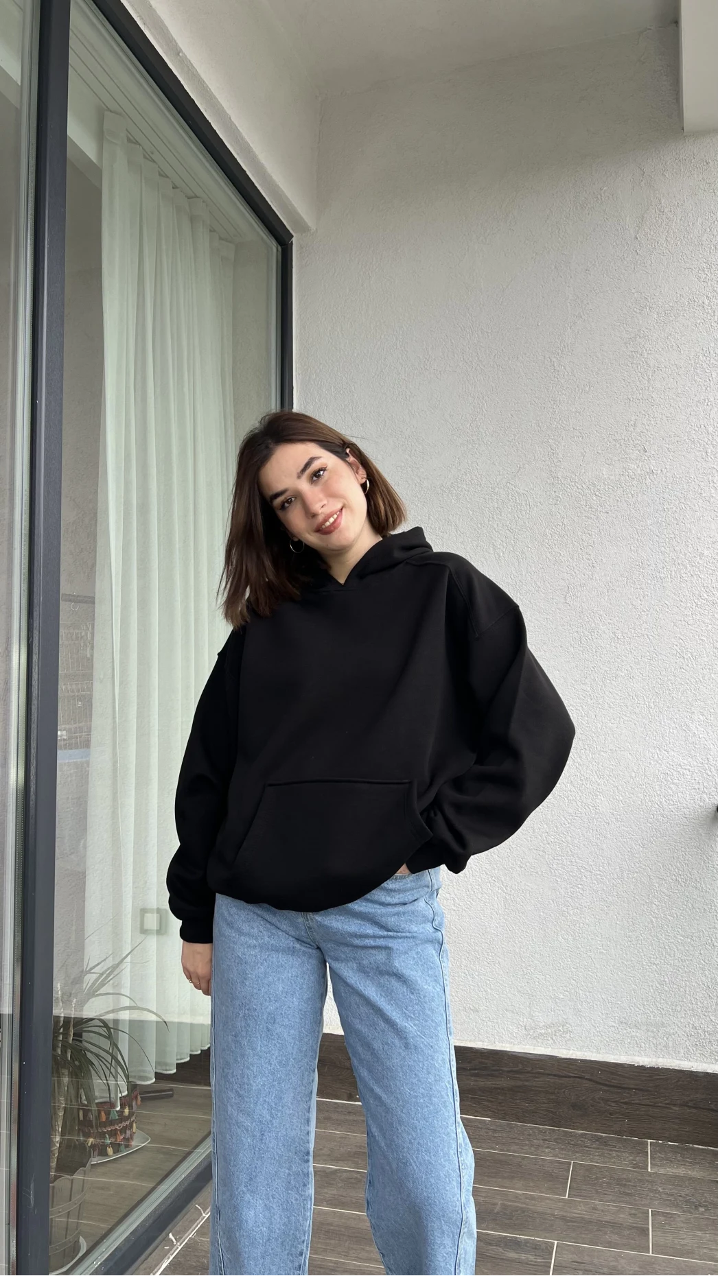 OBB Siyah 3 İplik İçi Polarlı Sweat