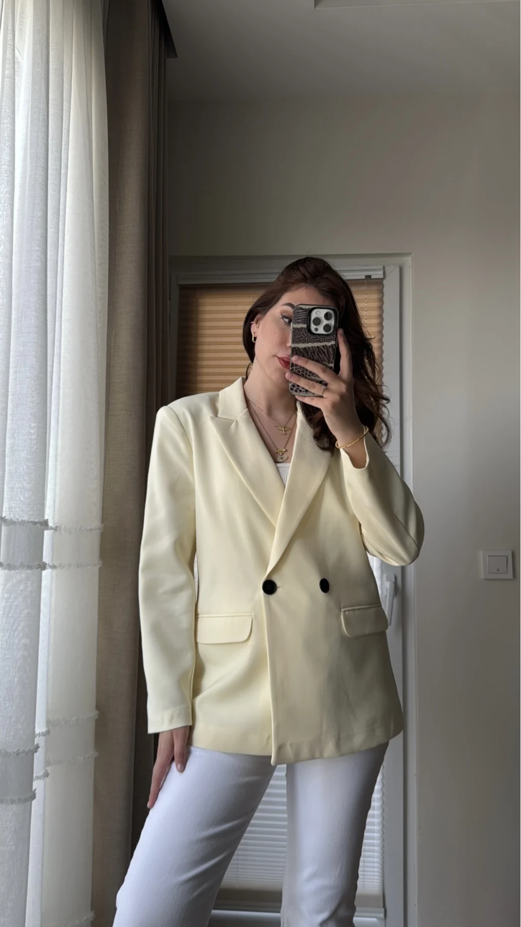 Astarlı Blazzer Ceket - Butter Yellow