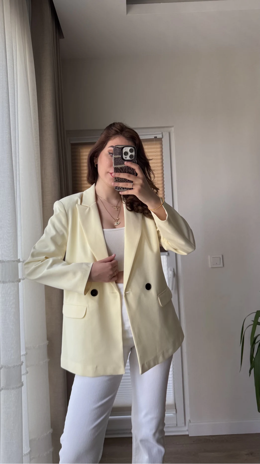 Astarlı Blazzer Ceket - Butter Yellow