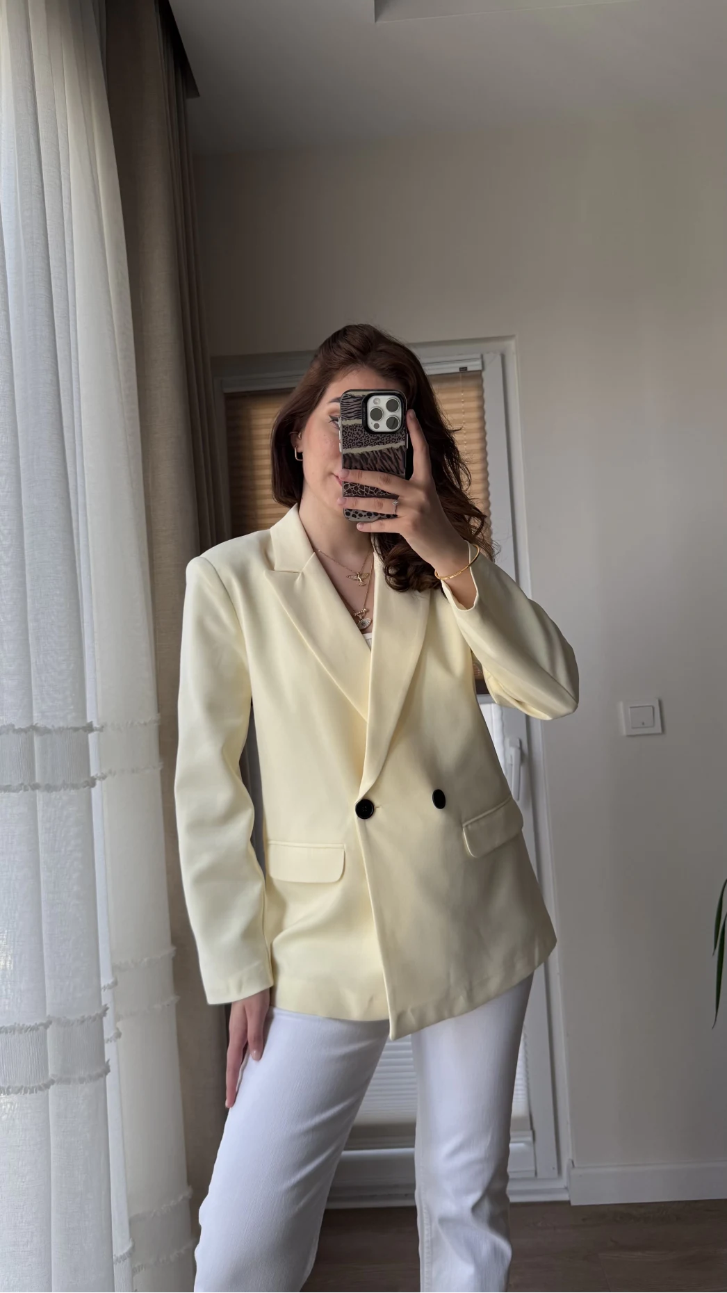 Astarlı Blazzer Ceket - Butter Yellow