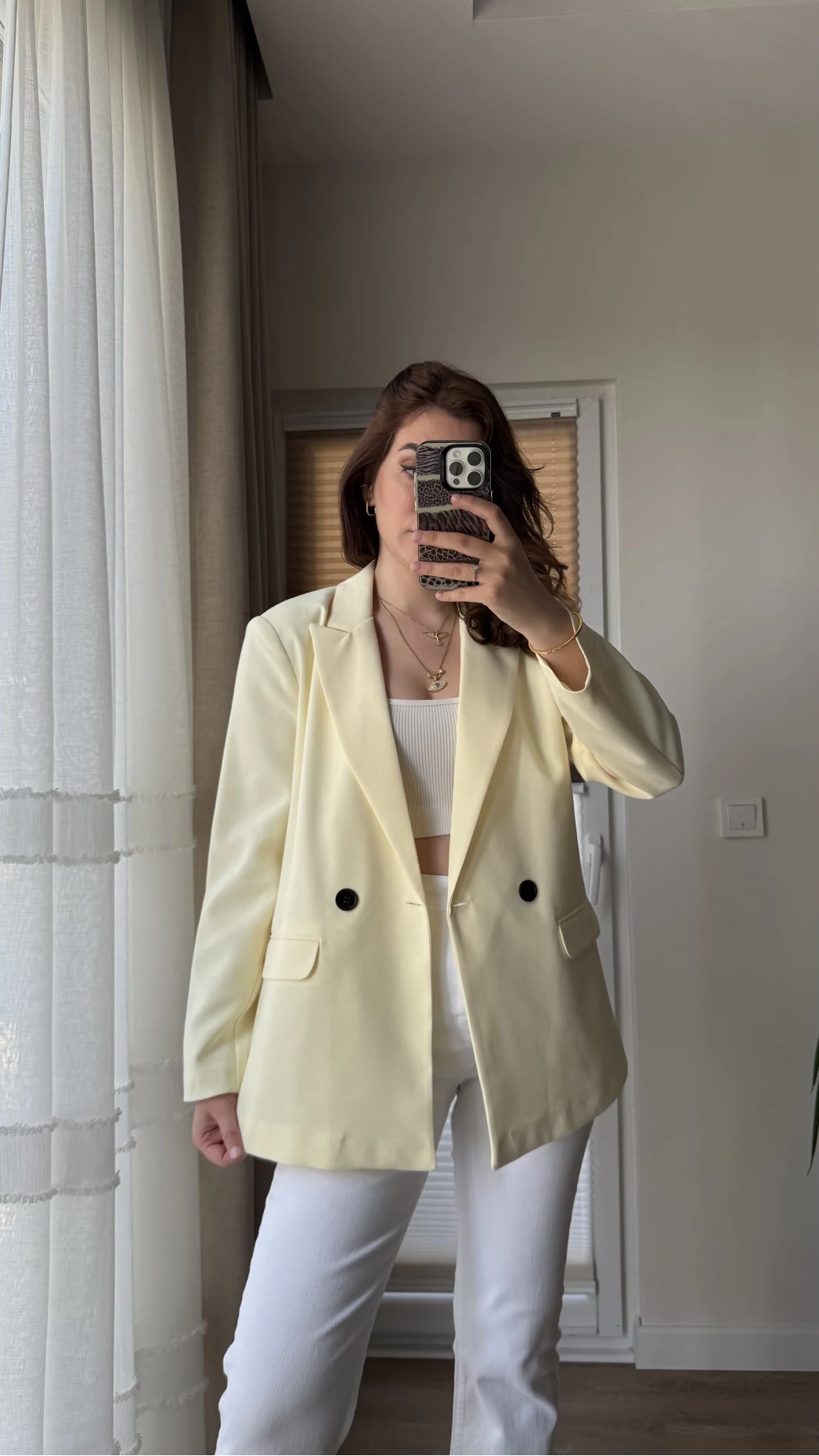 Astarlı Blazzer Ceket - Butter Yellow