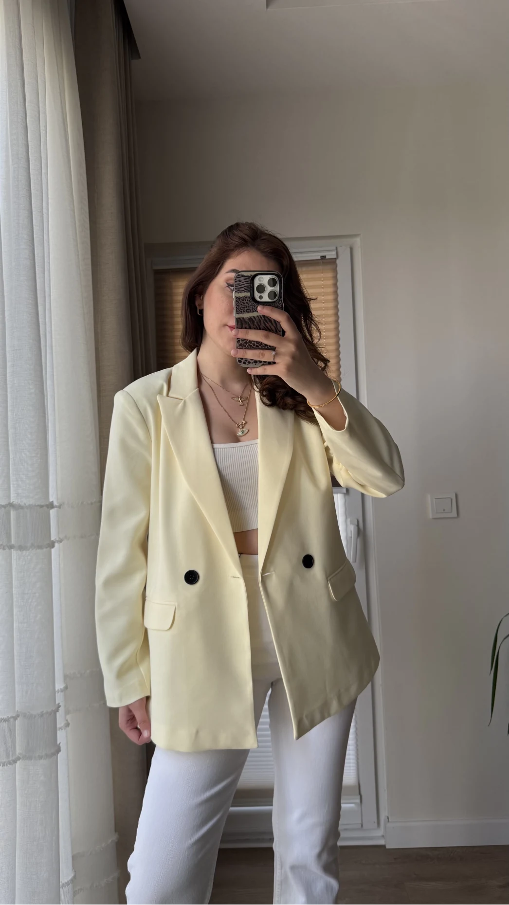 Astarlı Blazzer Ceket - Butter Yellow