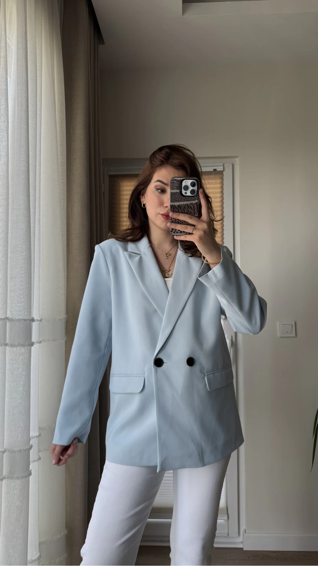 Astarlı Blazzer Ceket - Mavi