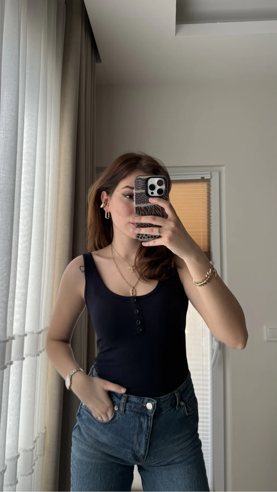 Önü Düğmeli Massi Body Lacivert