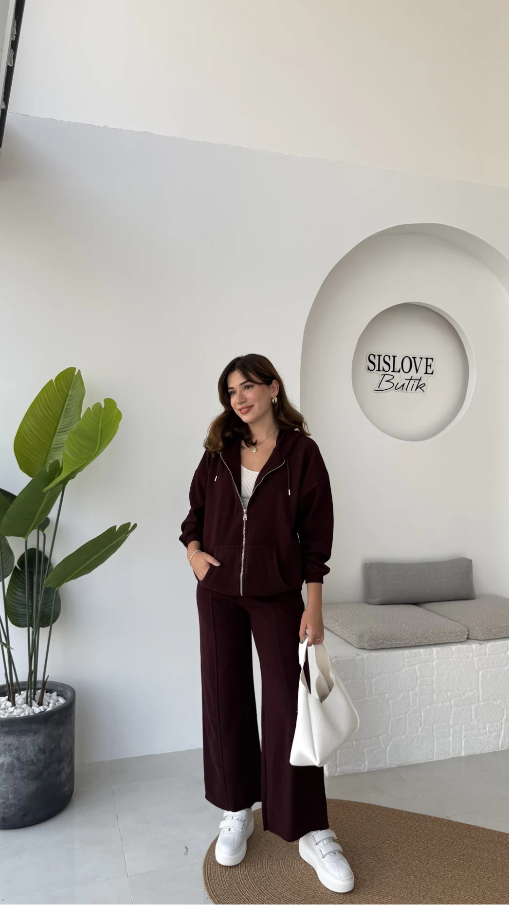 Oriana Ceket Pantolon Takım - Mürdüm - Kod: 7027-4028