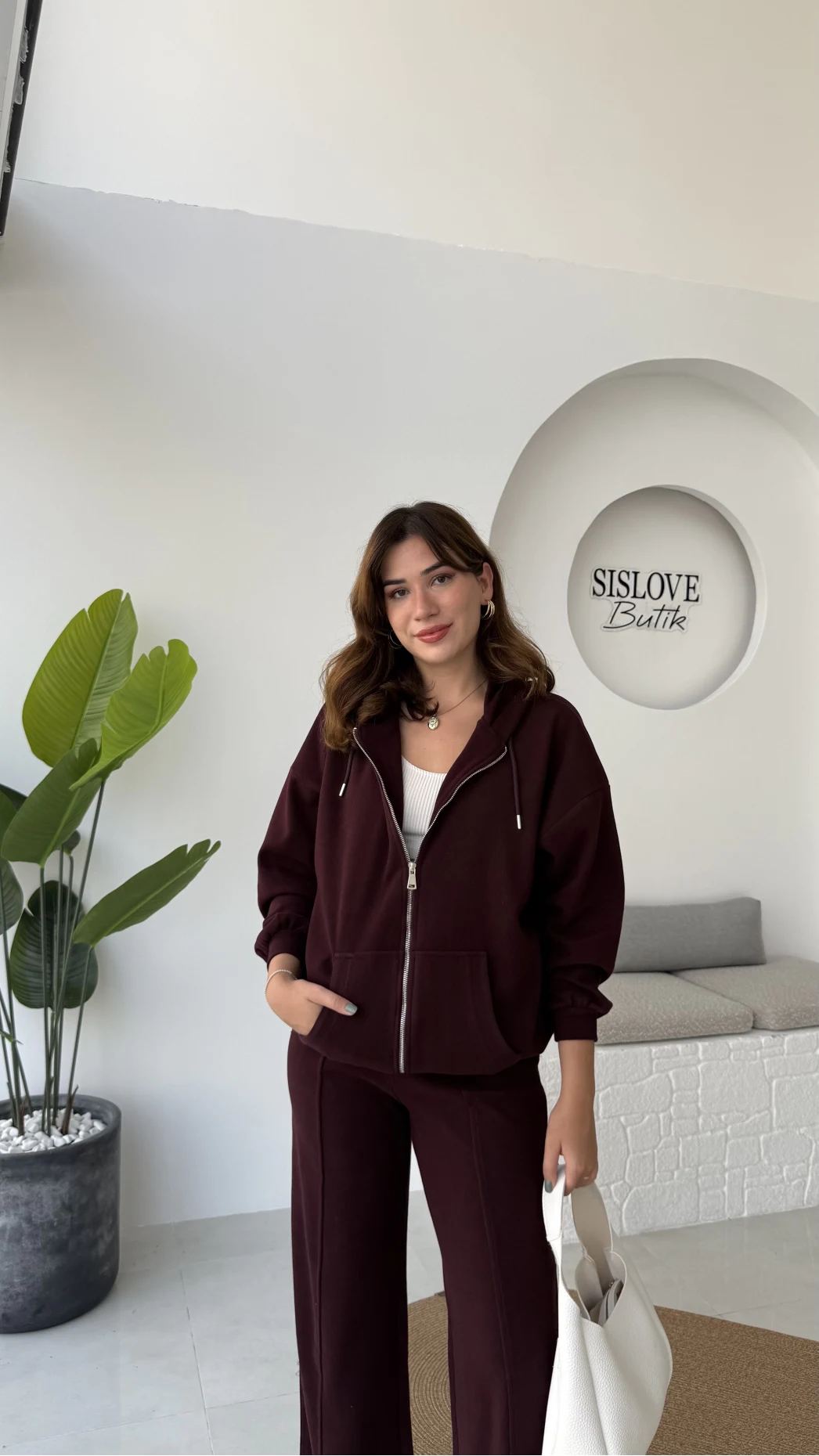 Oriana Ceket Pantolon Takım - Mürdüm - Kod: 7027-4028