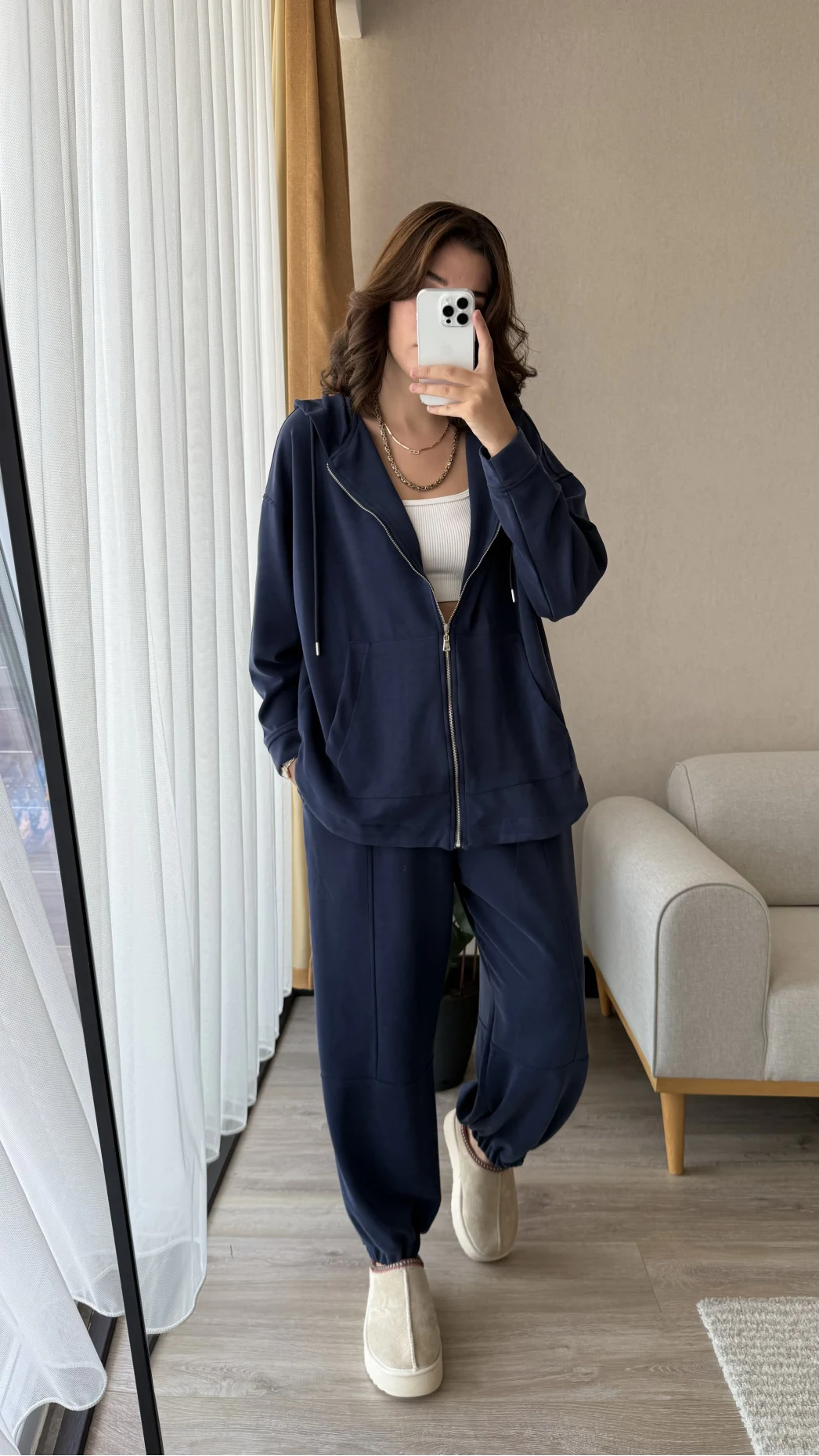 Orj Oysh Kumaş Eşofman Takımı Lacivert