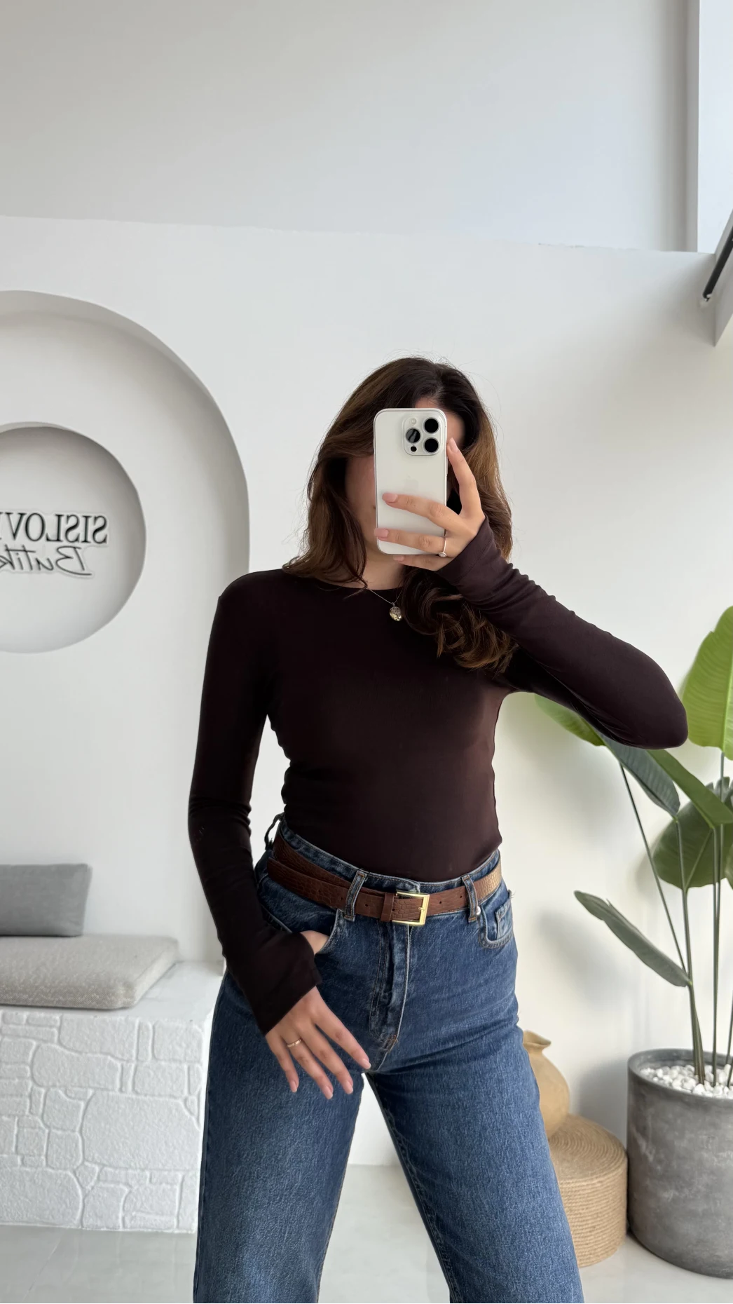 Oys Acı Kahve Parmak Geçmeli Body
