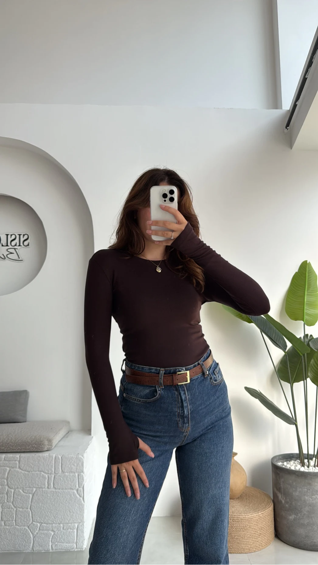 Oys Acı Kahve Parmak Geçmeli Body