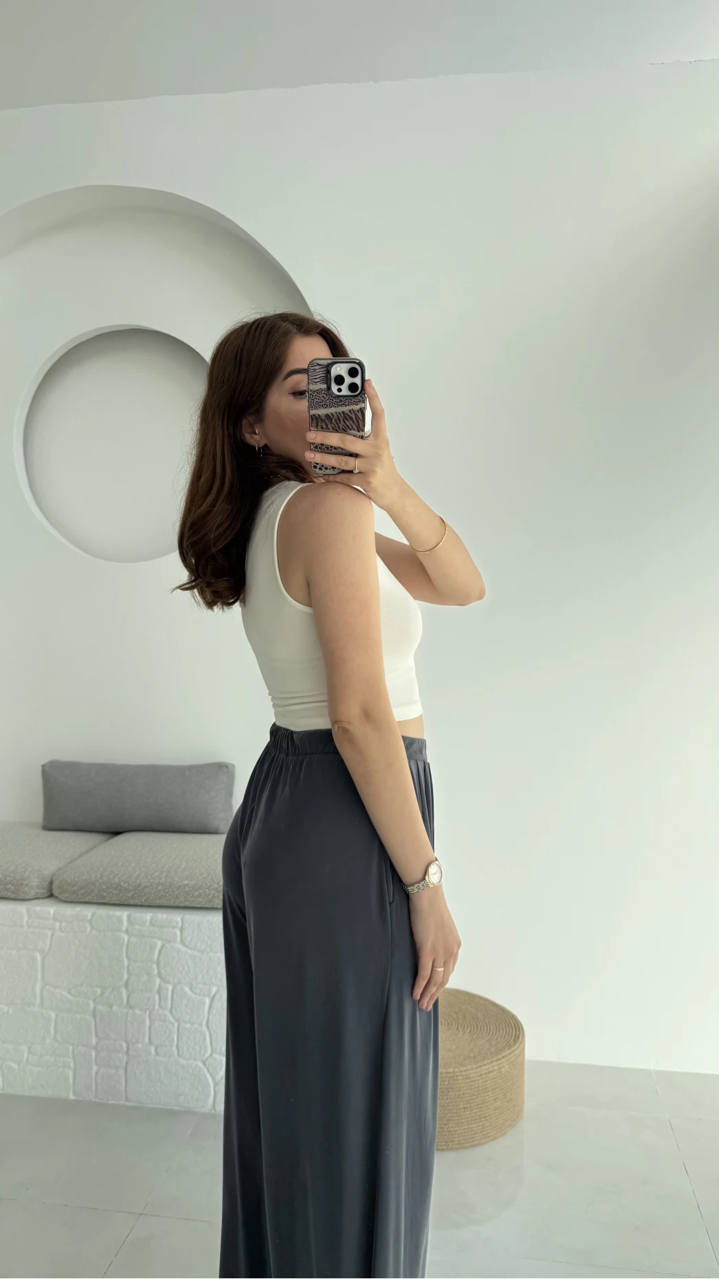 Oys Crop Halter Yaka Beyaz