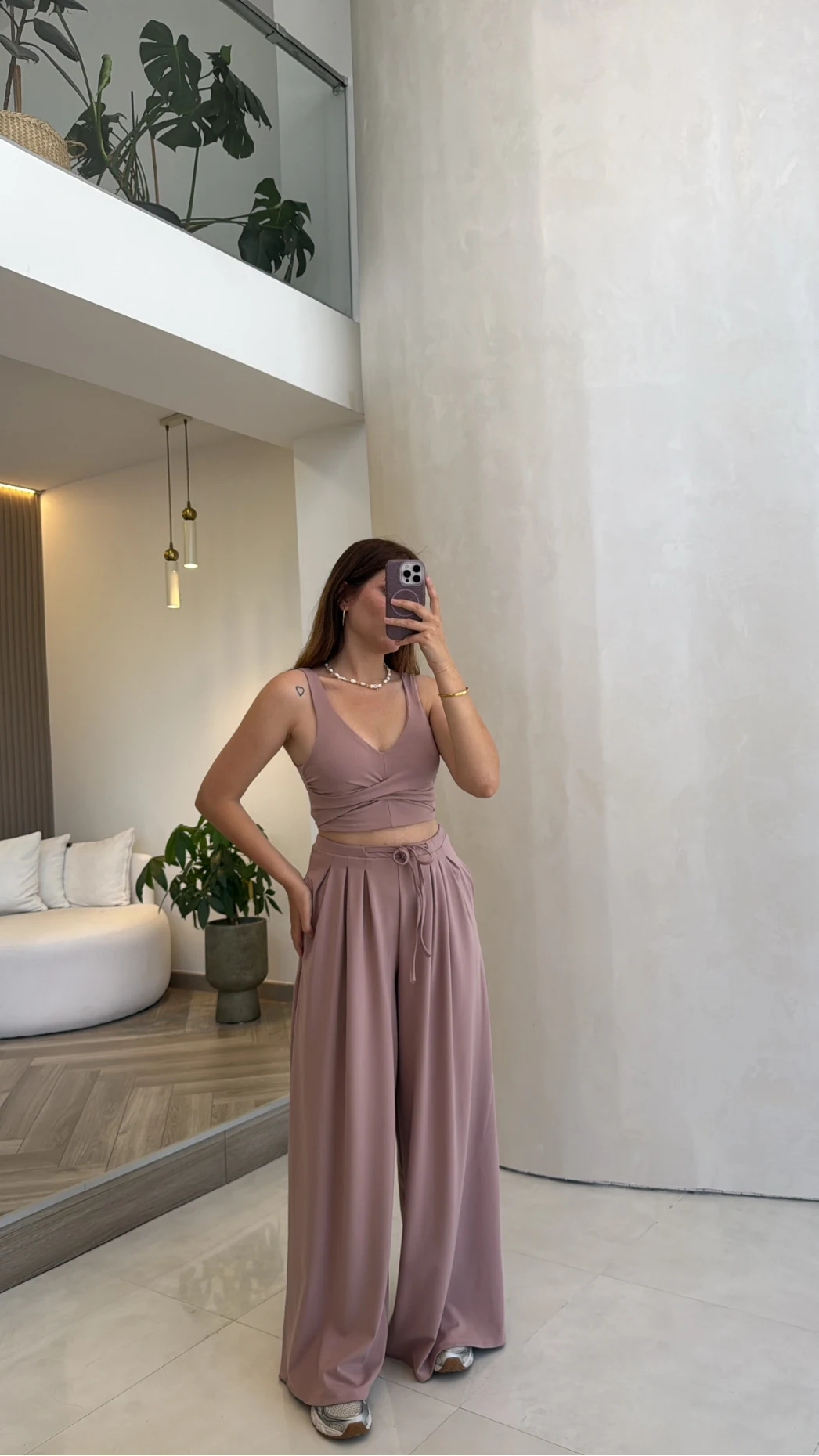 Oys Crop Takım - Gül Kurusu - Kod: 4122