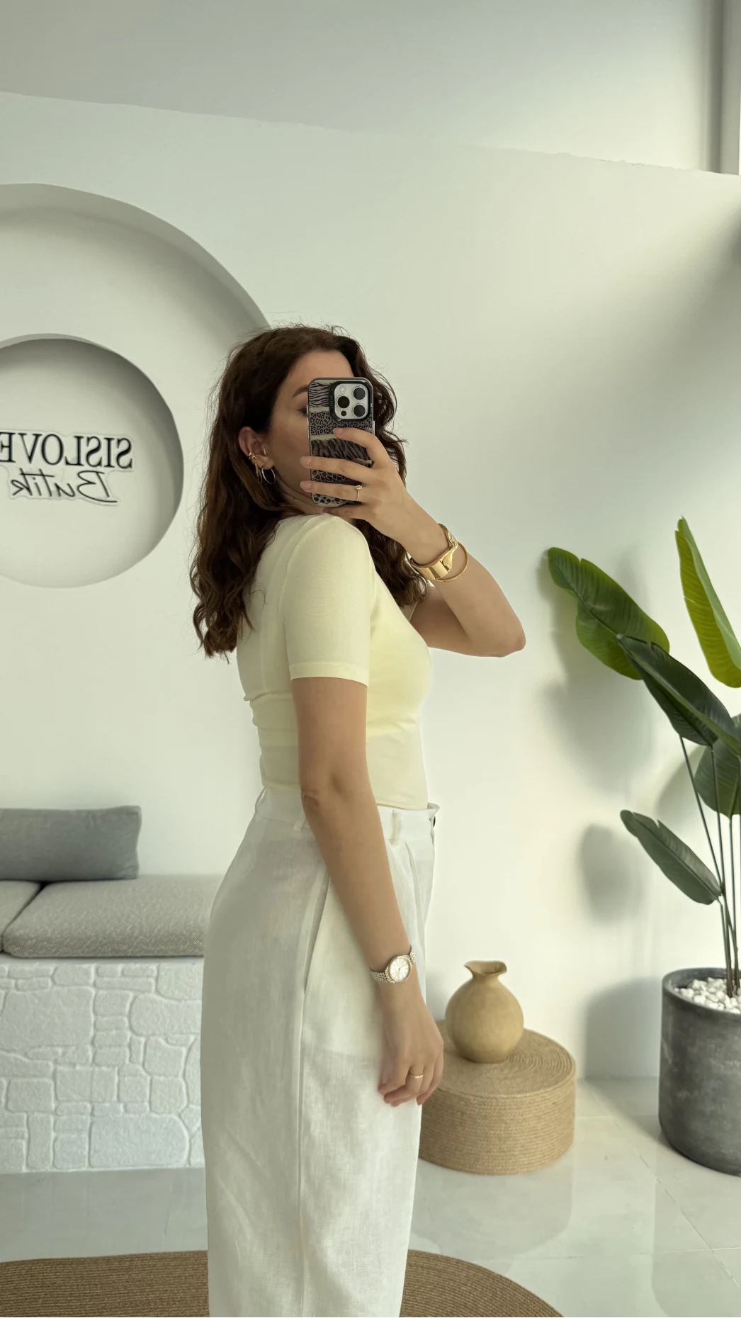 Oys Kayık Yaka T-Shirt Sarı