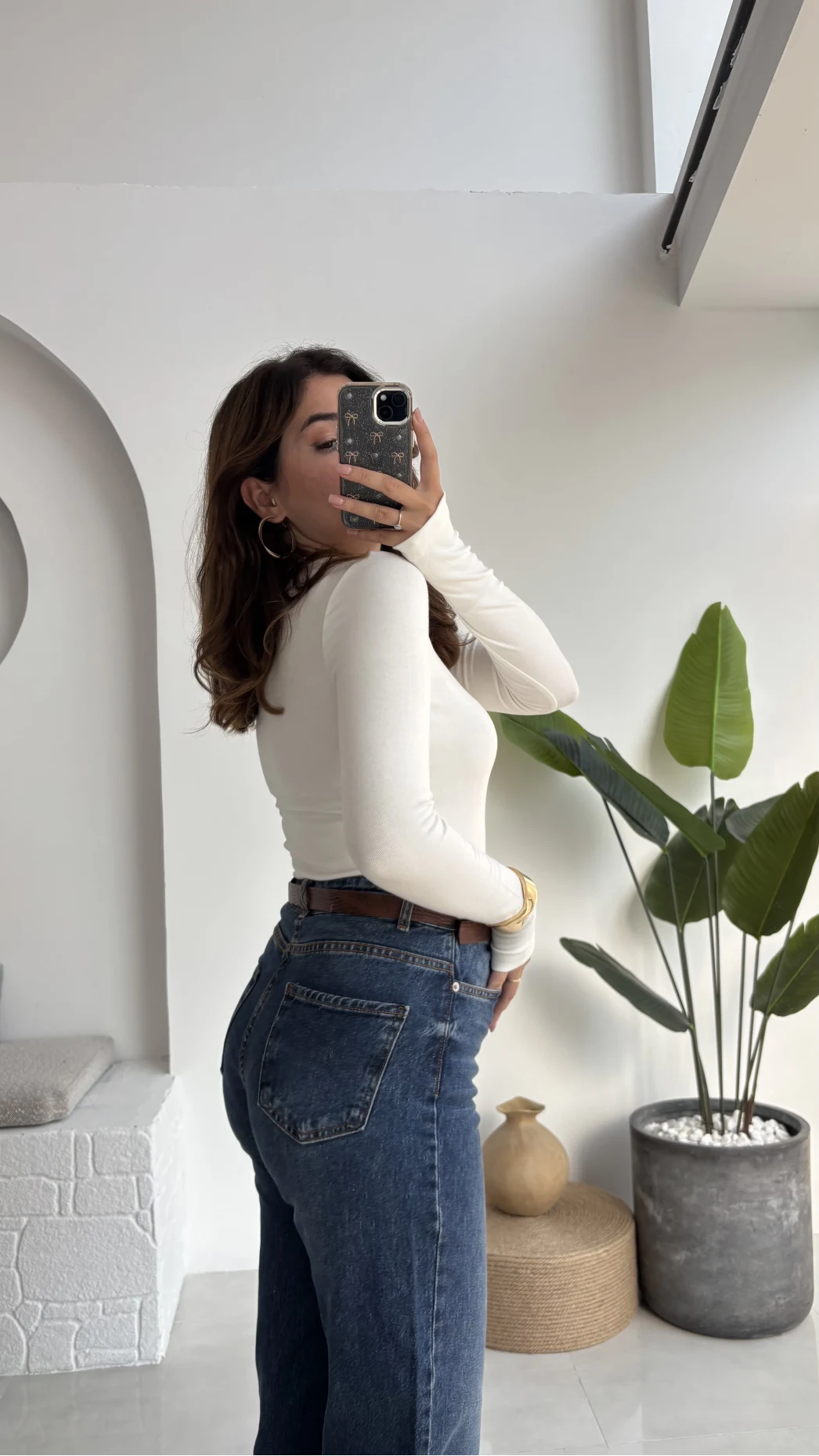 Oys Kırık Beyaz Parmak Geçmeli Body