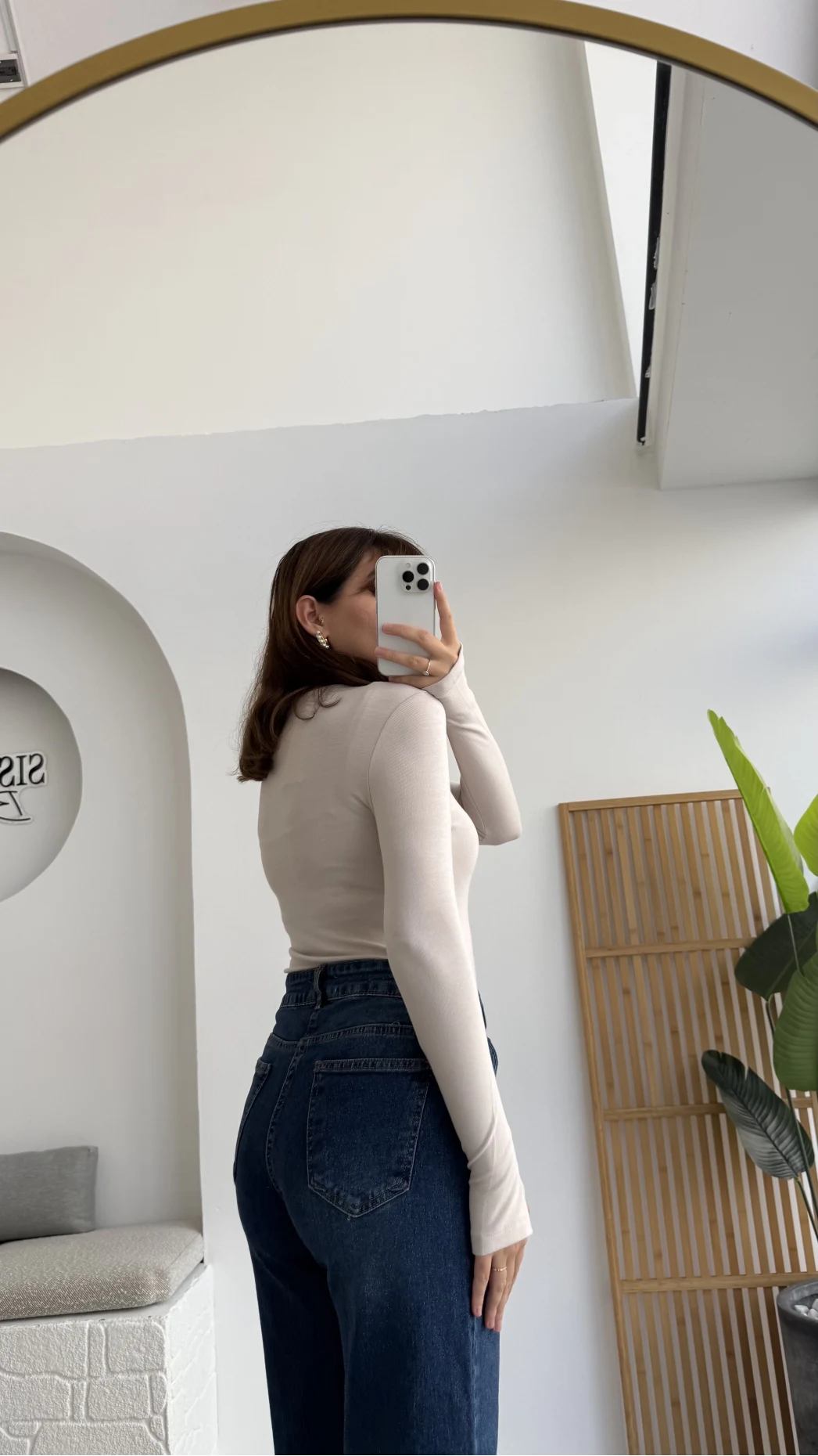 Oys Krem Parmak Geçmeli Body