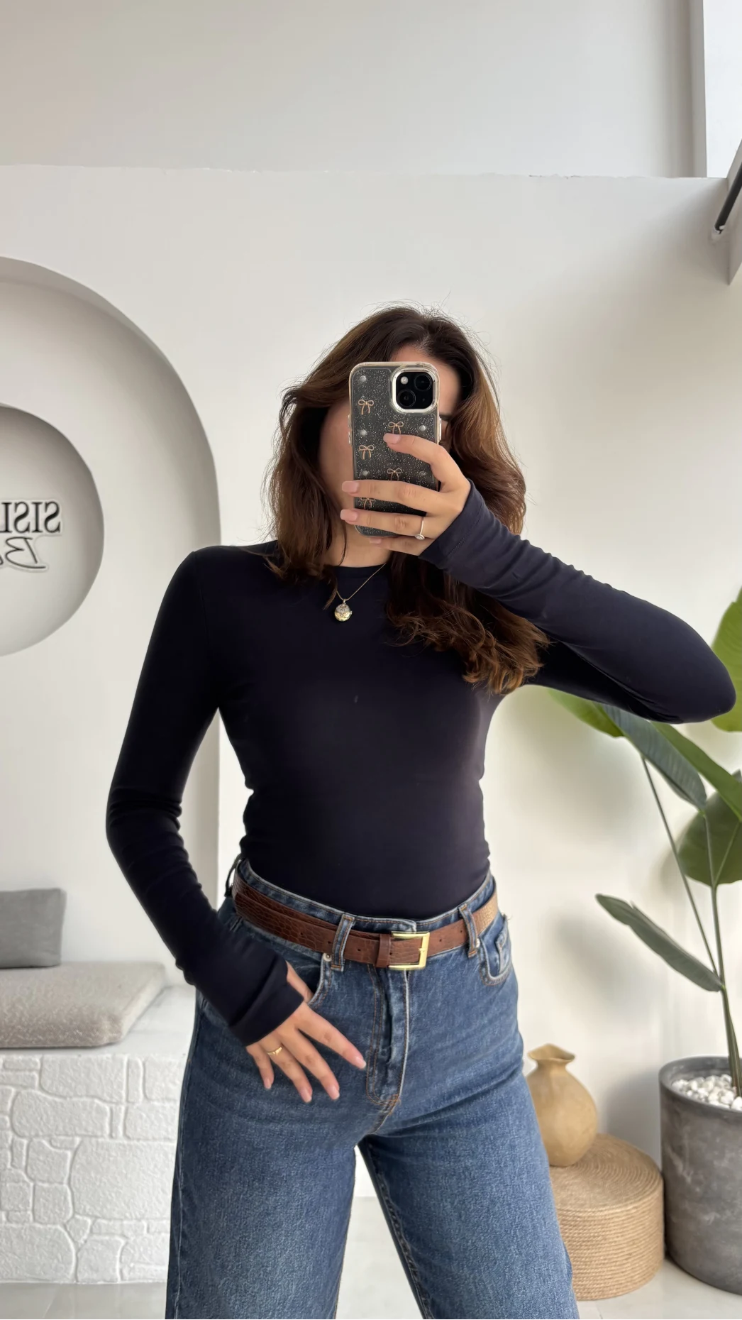Oys Lacivert Parmak Geçmeli Body