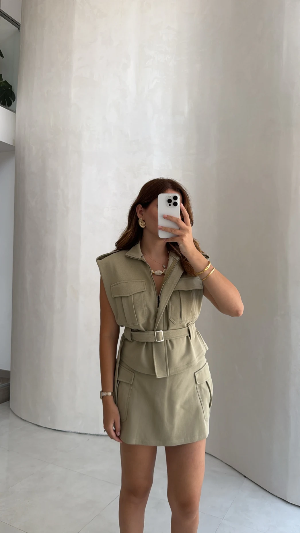 Oys Model Kemerli Yelek Takım - Mint - Kod: 1042