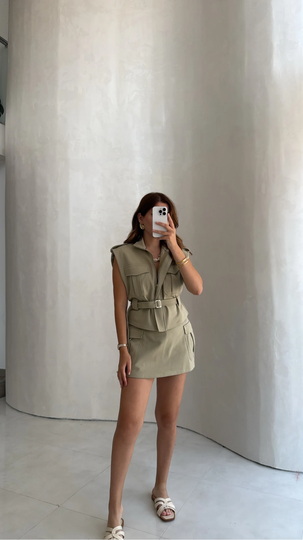 Oys Model Kemerli Yelek Takım - Mint - Kod: 1042