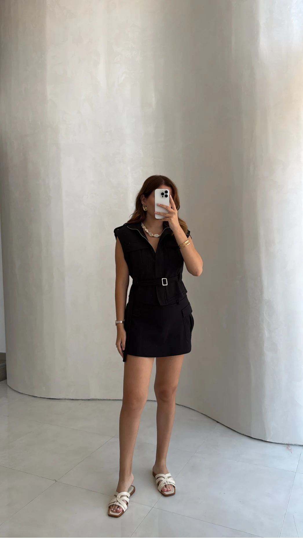 Oys Model Kemerli Yelek Takım - Siyah - Kod: 1042