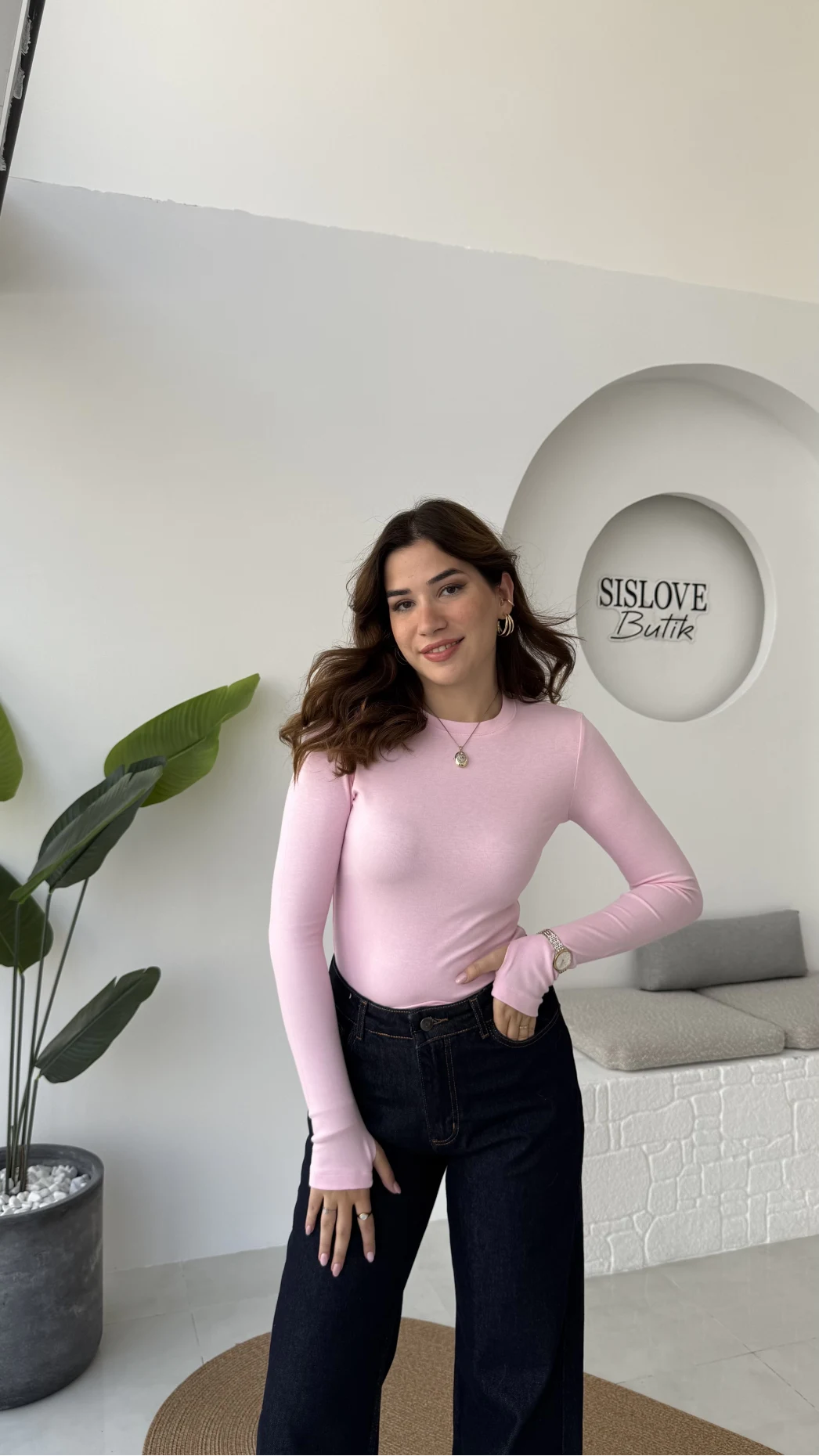 Oys Pembe Parmak Geçmeli Body