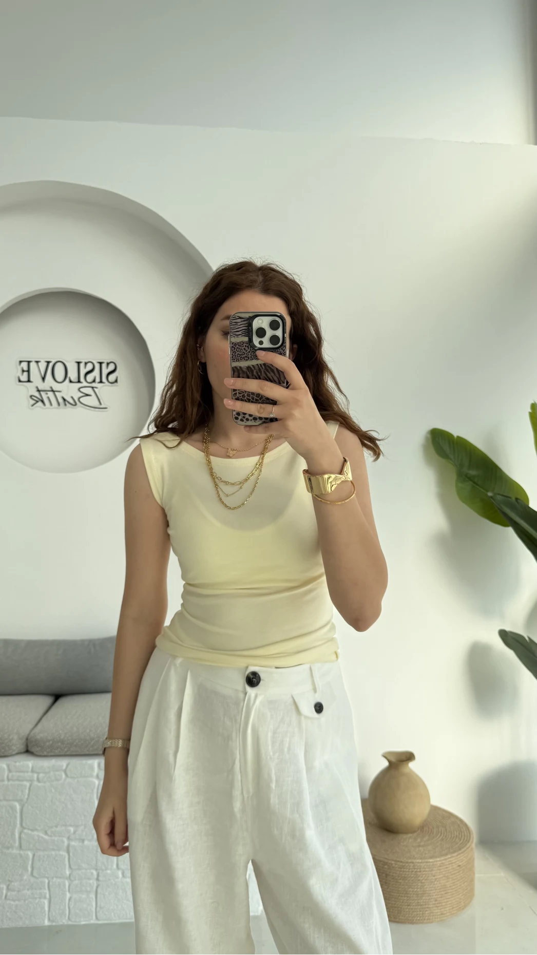 Oys Sıfır Kol Kayık Yaka Sarı