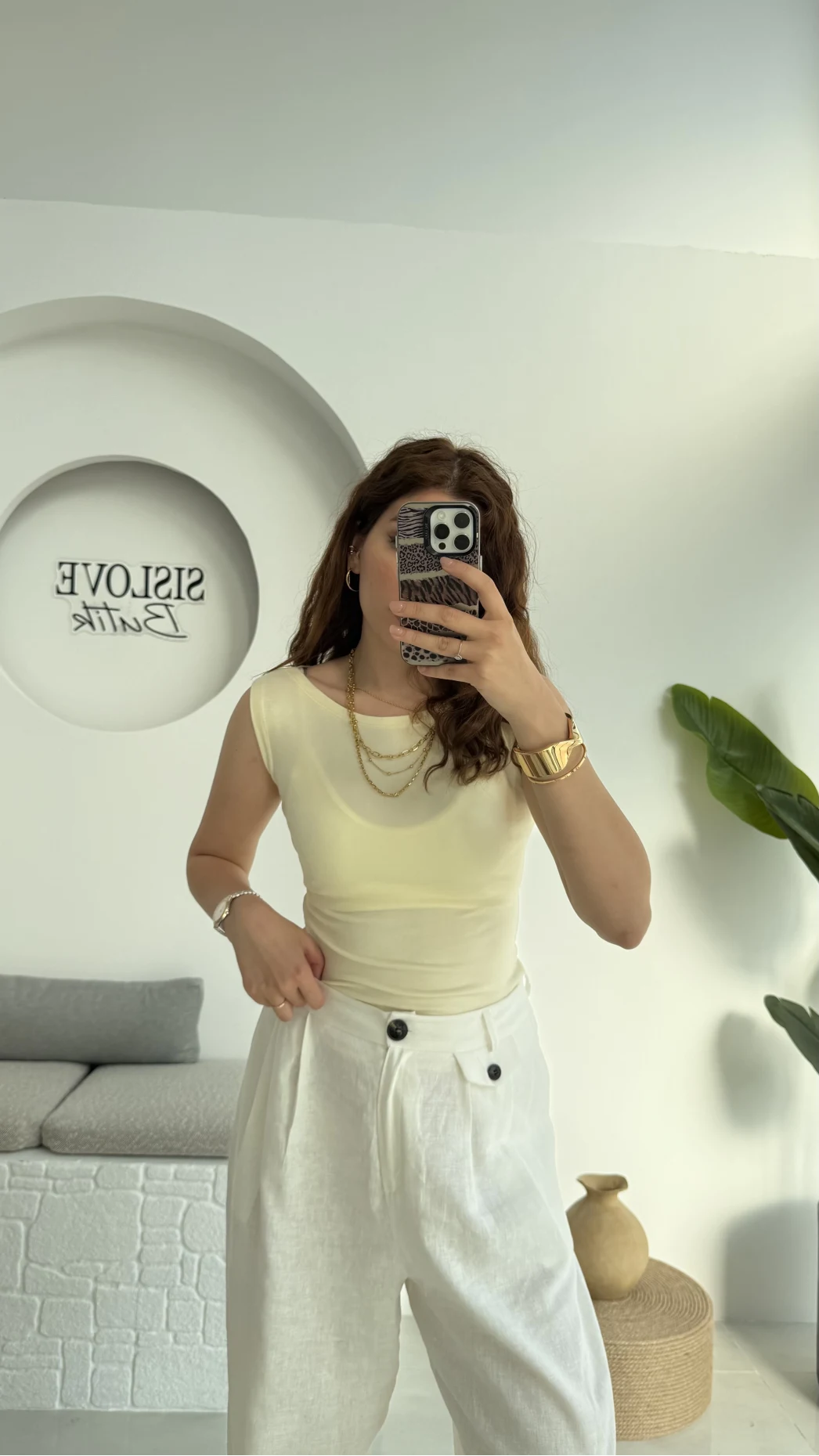 Oys Sıfır Kol Kayık Yaka Sarı