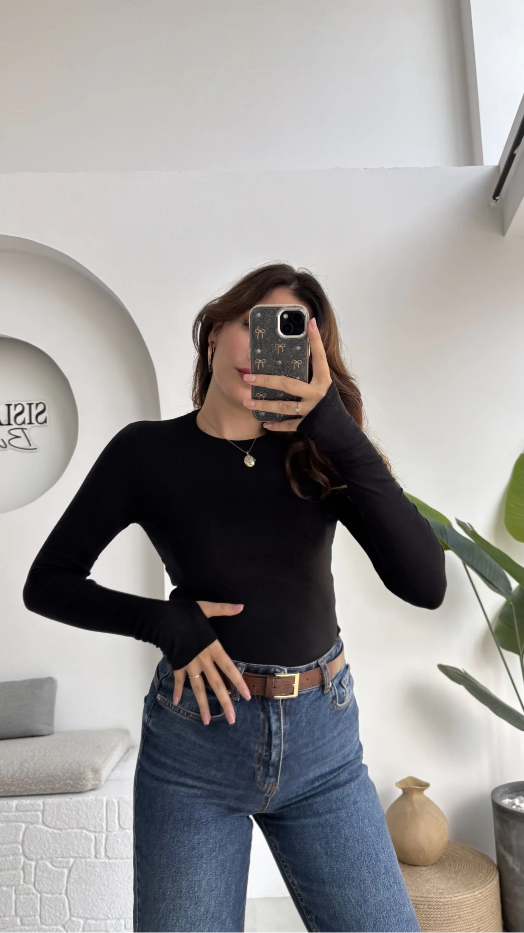 Oys Siyah Parmak Geçmeli Body
