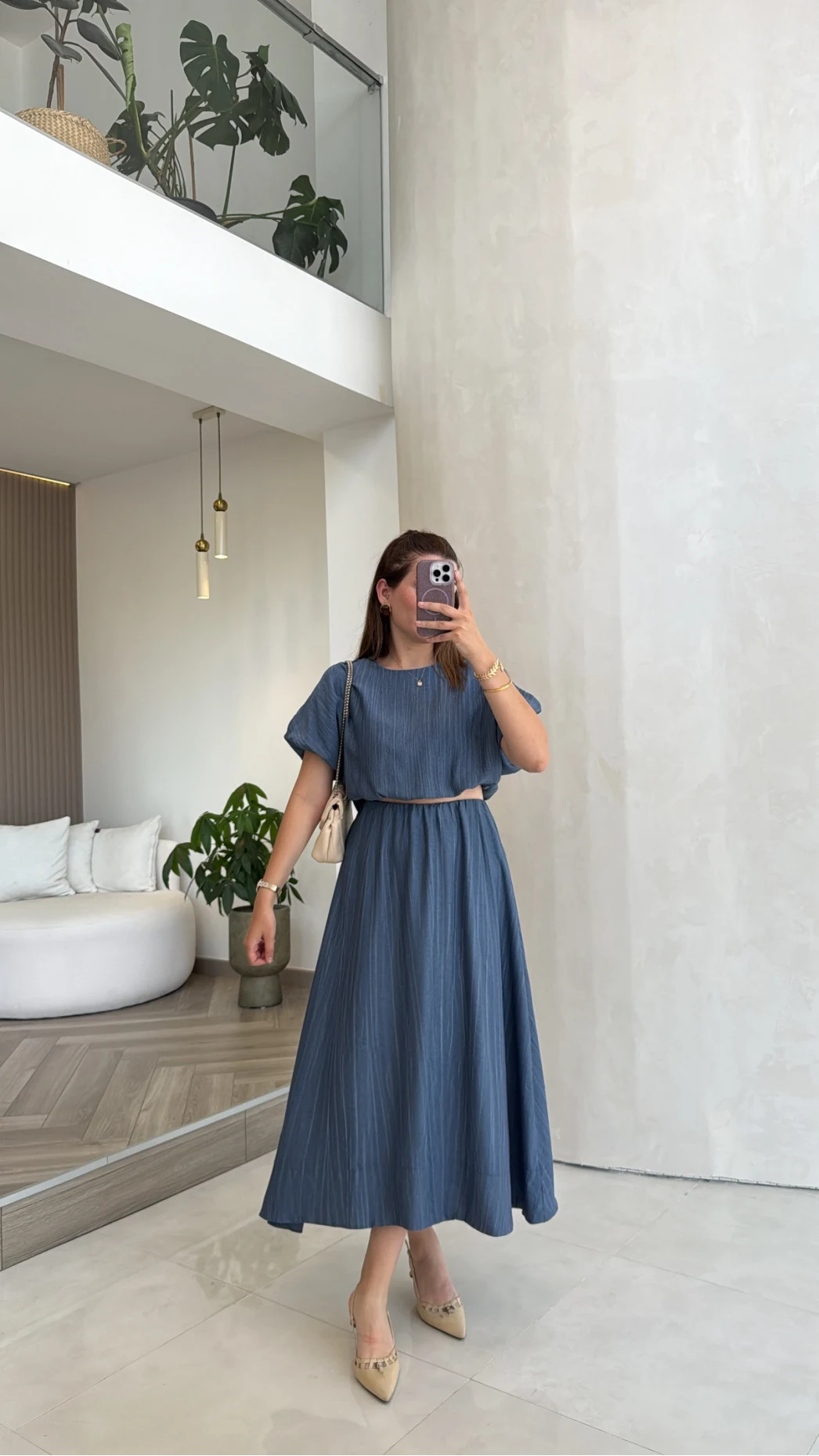 Pantheon Bluz Etek Takım - Mavi - Kod: 580982