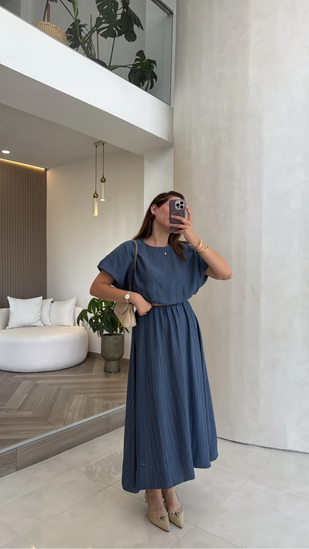 Pantheon Bluz Etek Takım - Mavi - Kod: 580982