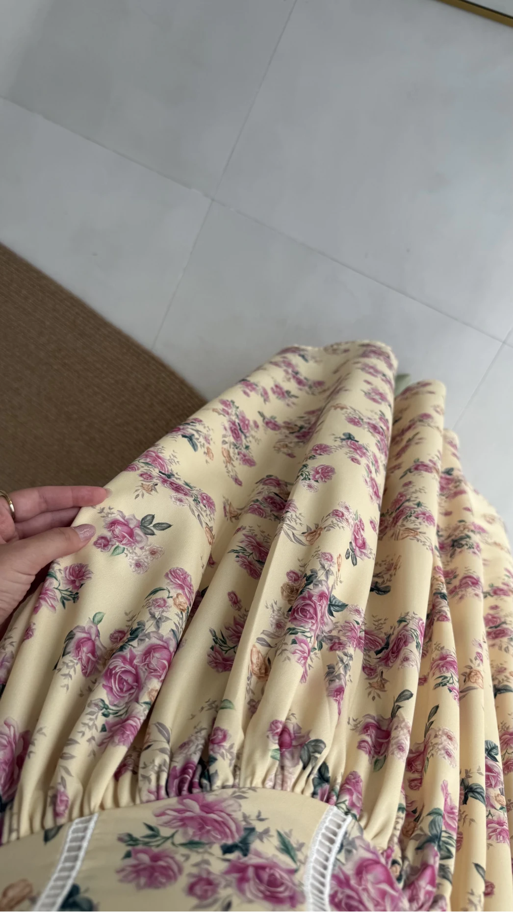 Paris Korse Detay Elbise - Bej - 00673