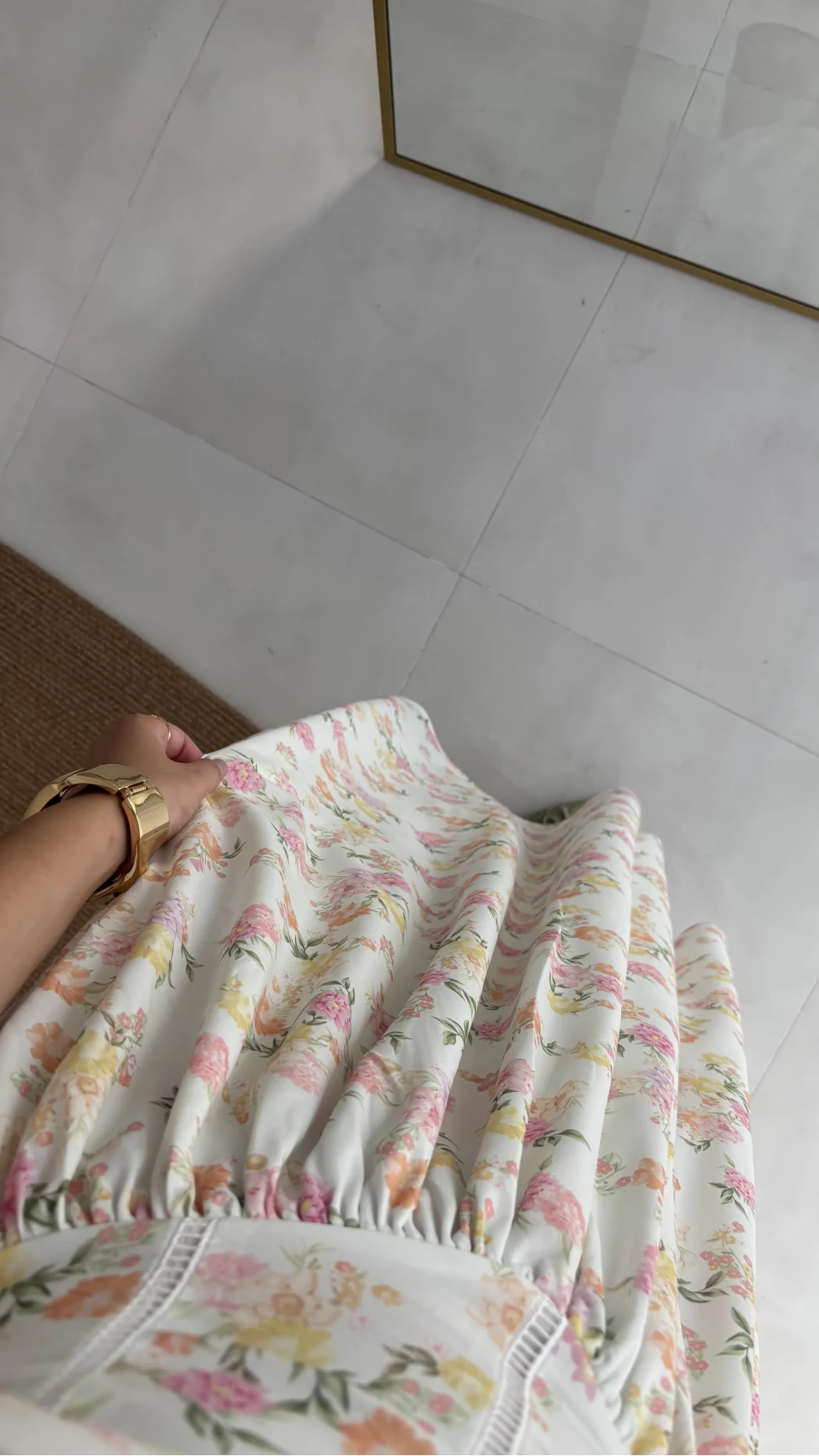 Paris Korse Detay Elbise - Beyaz - 00673