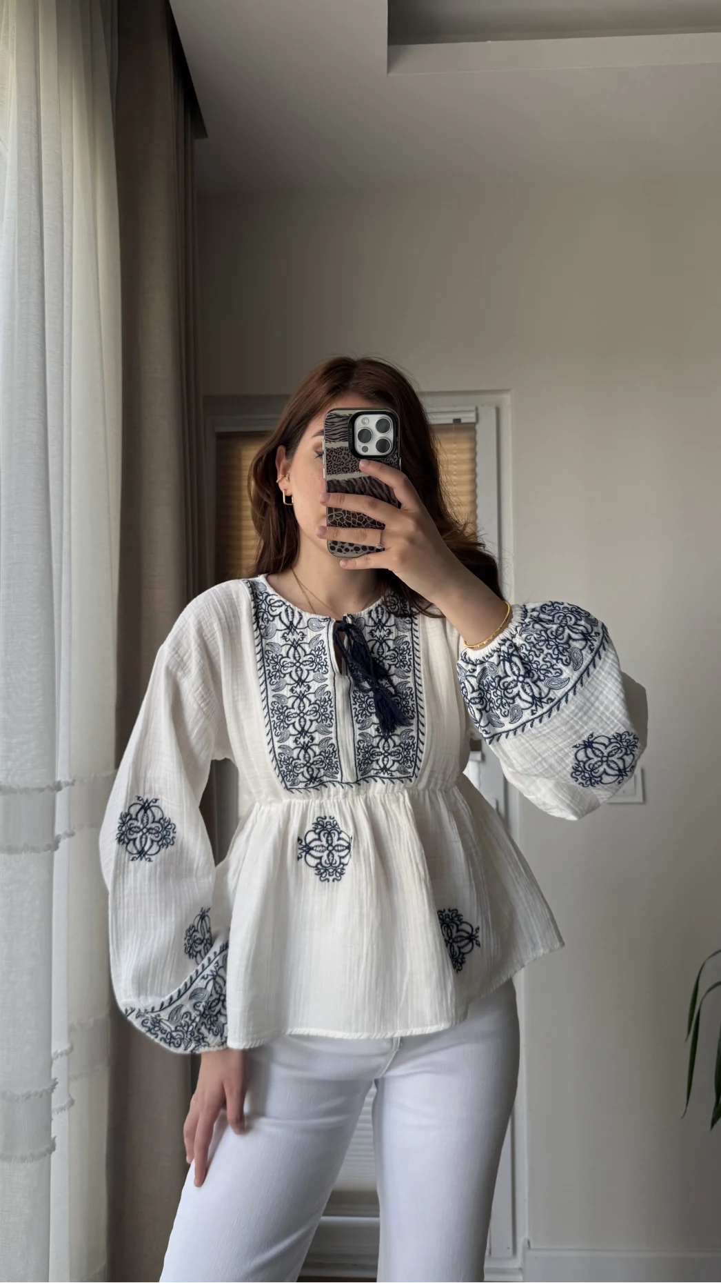 Parla Nakışlı Bluz - 1006