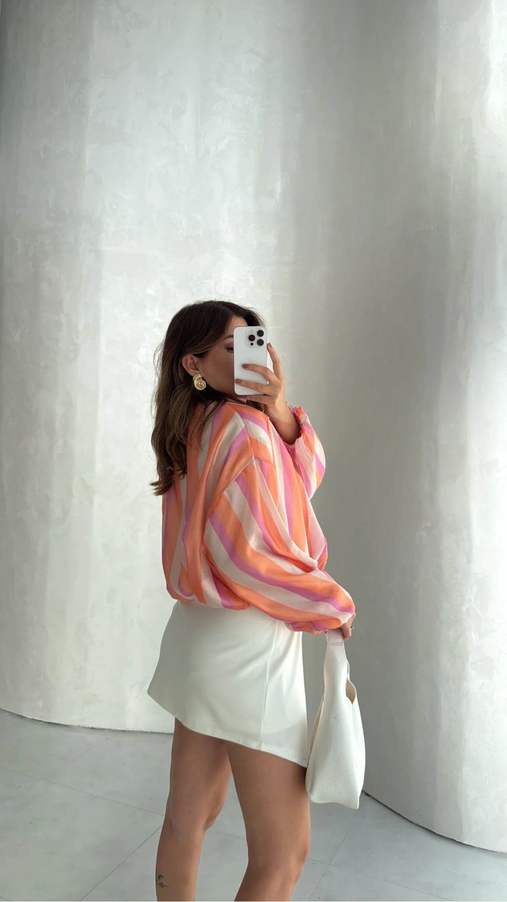 Pastel Çizgili Bomber Ceket - Kod: 4178
