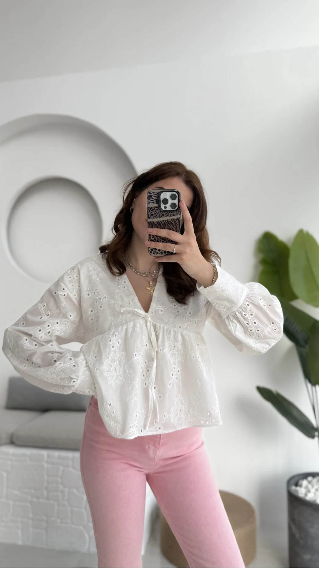 Payme Viskon Beyaz Bluz