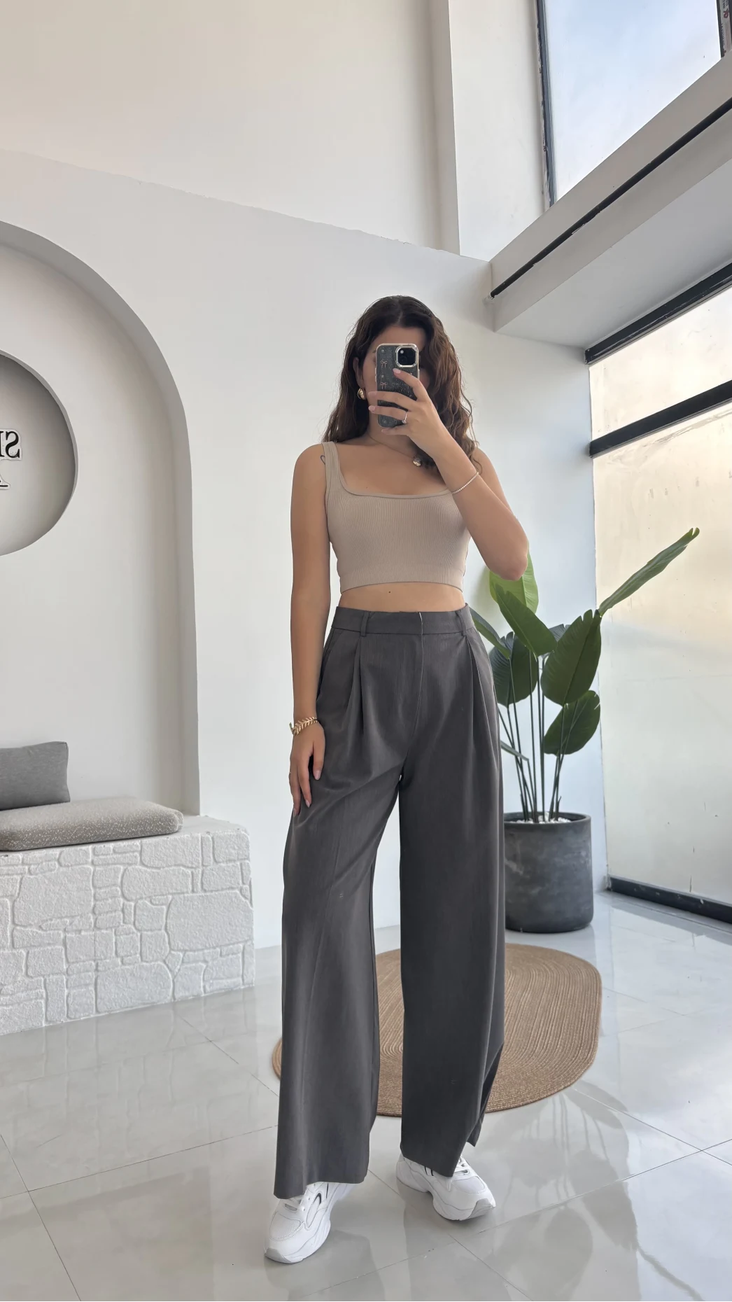 Penny Poliviskon Pantolon - Antrasit - Kod: 51210