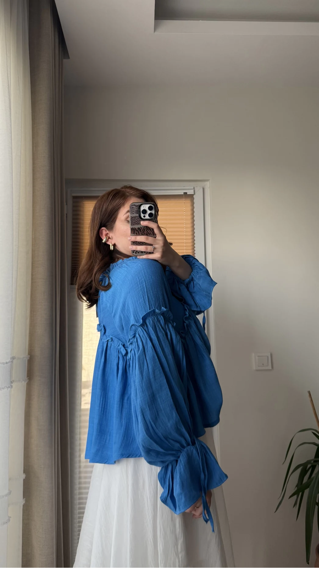 Peri Magic Serisi Özel Tasarım Bluz Saks Mavisi