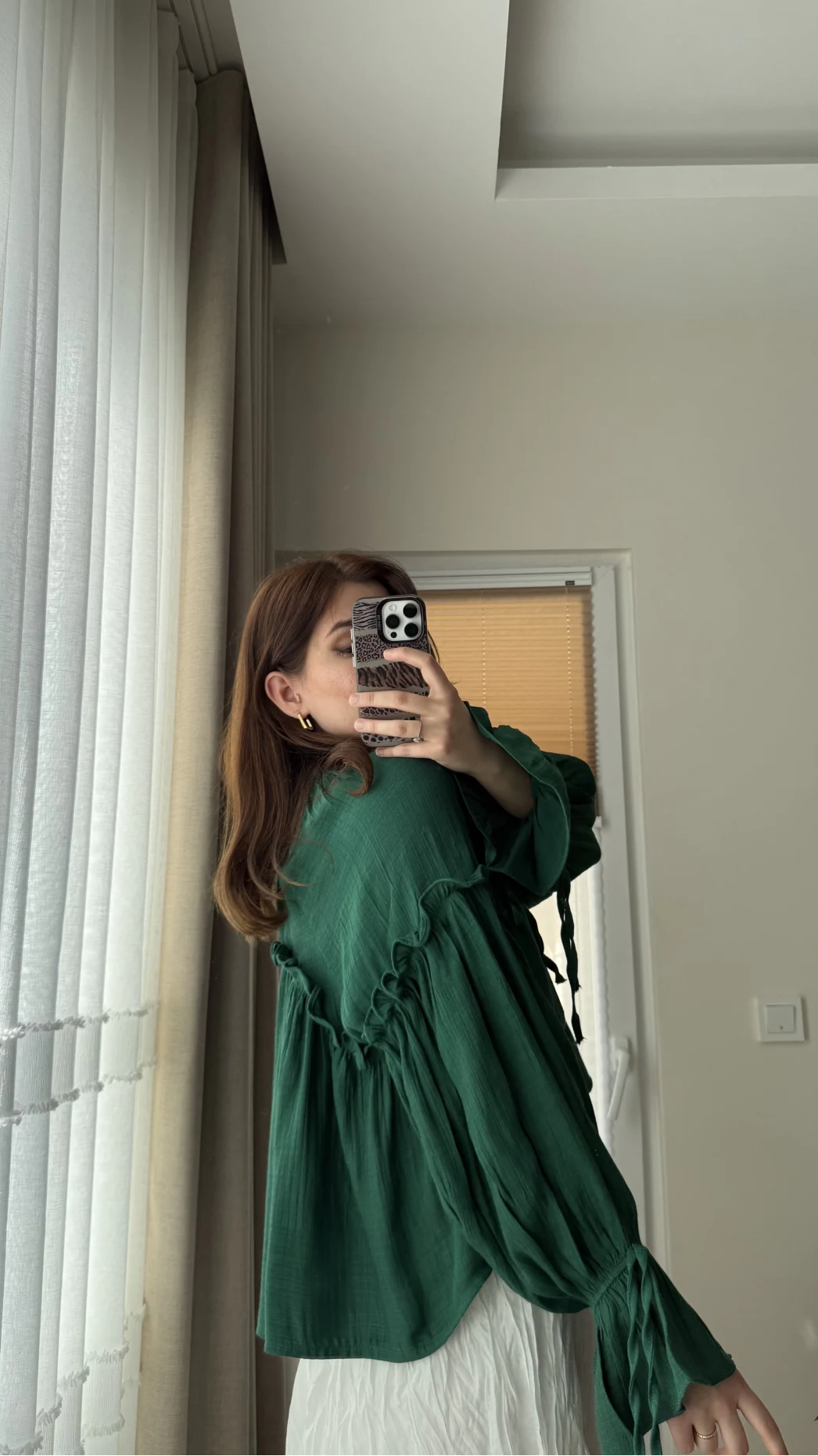 Peri Magic Serisi Özel Tasarım Bluz Zümrüt Yeşili