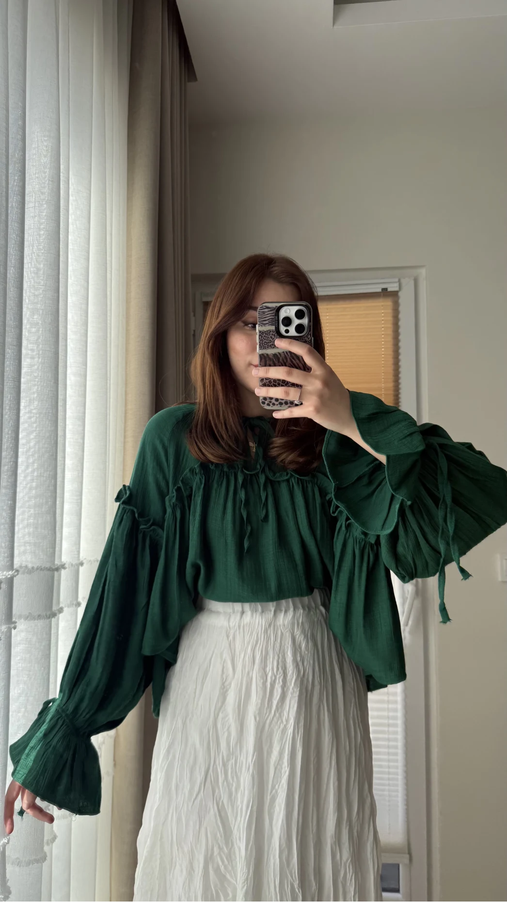 Peri Magic Serisi Özel Tasarım Bluz Zümrüt Yeşili