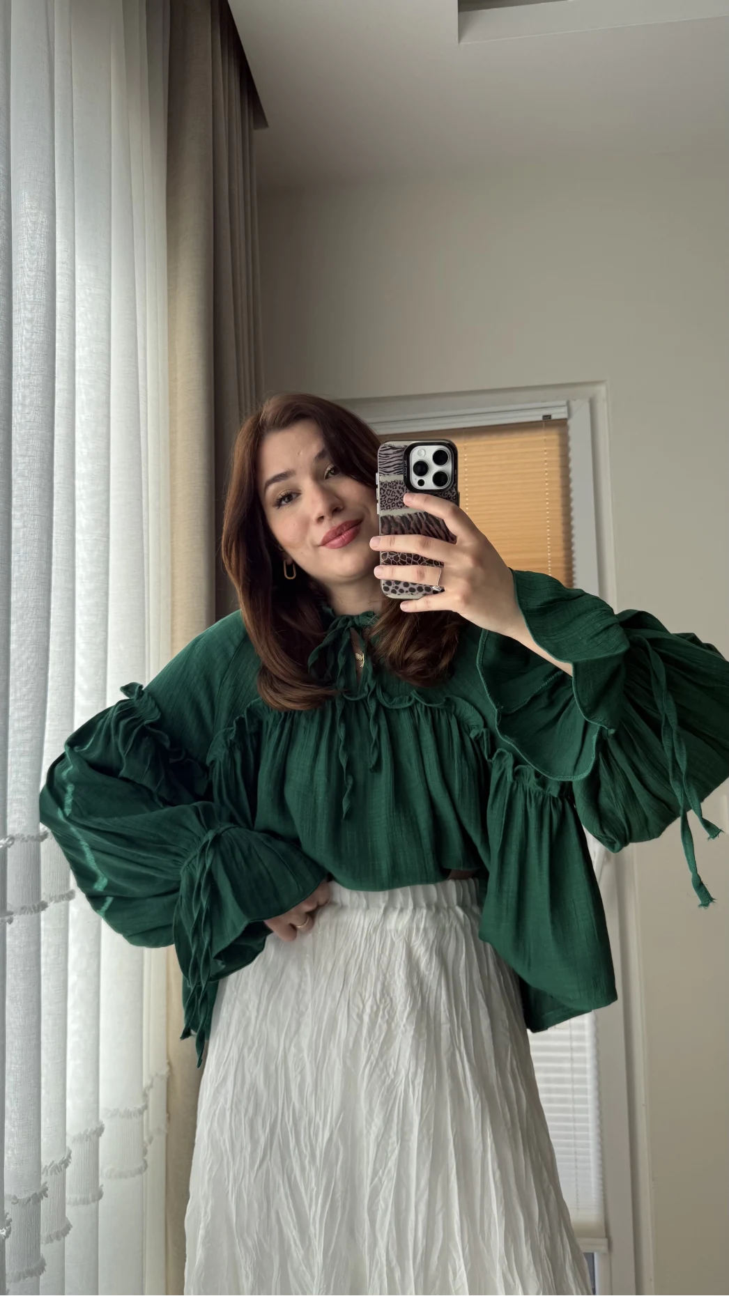 Peri Magic Serisi Özel Tasarım Bluz Zümrüt Yeşili