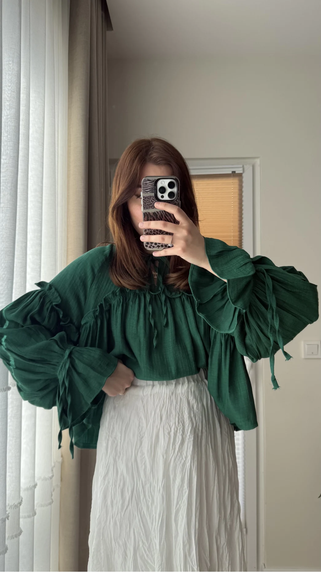 Peri Magic Serisi Özel Tasarım Bluz Zümrüt Yeşili