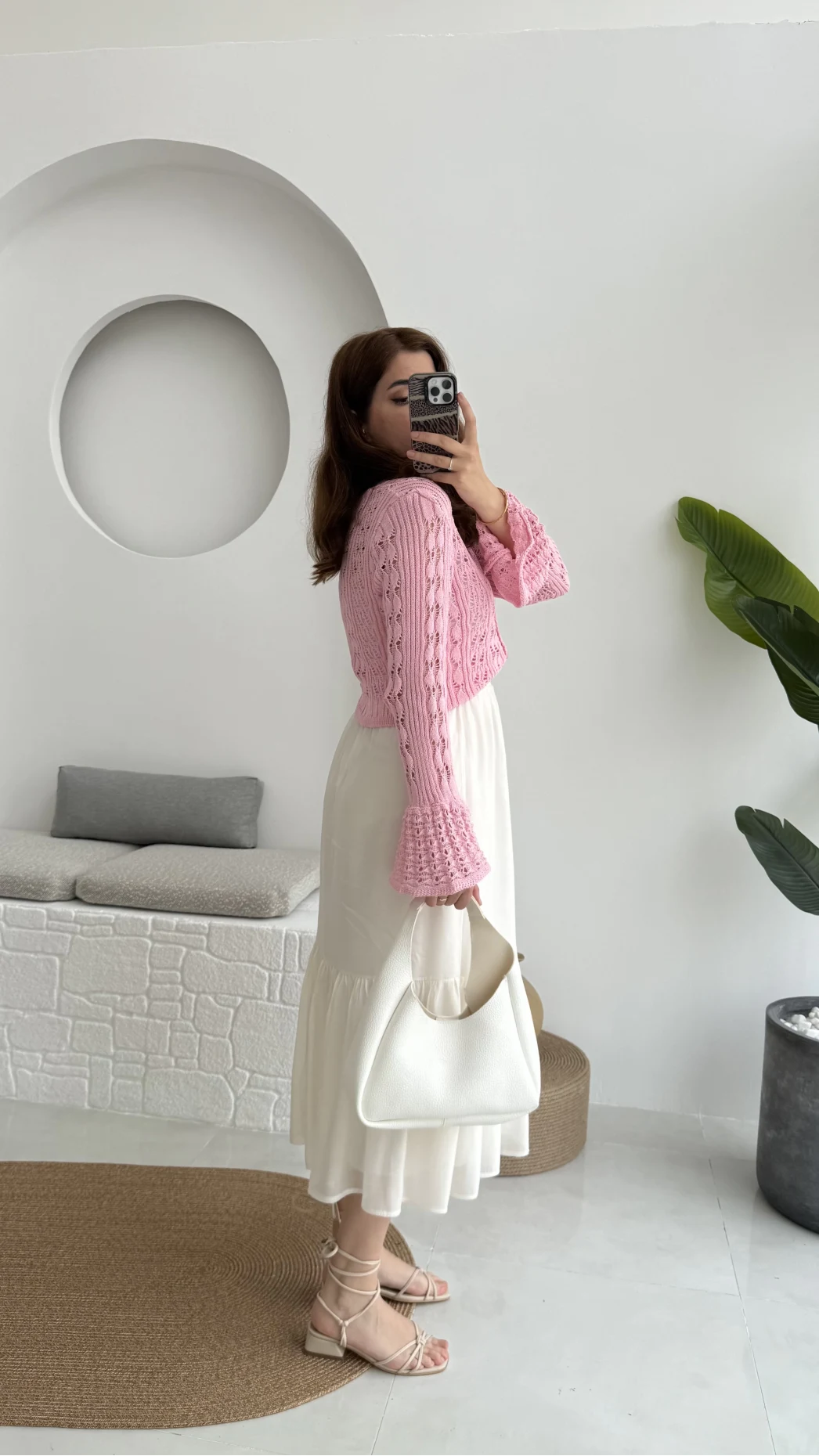 Piana Lastikli Etek Kırık Beyaz