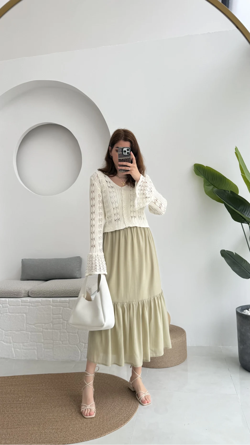 Piana Lastikli Etek Haki