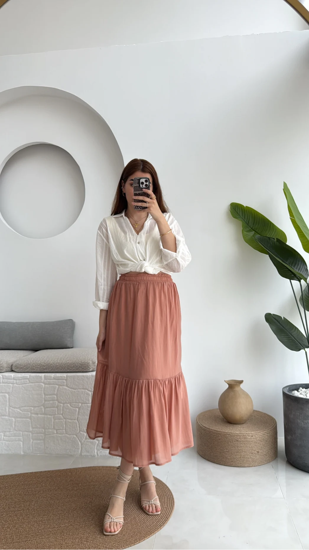 Piana Lastikli Etek Somon