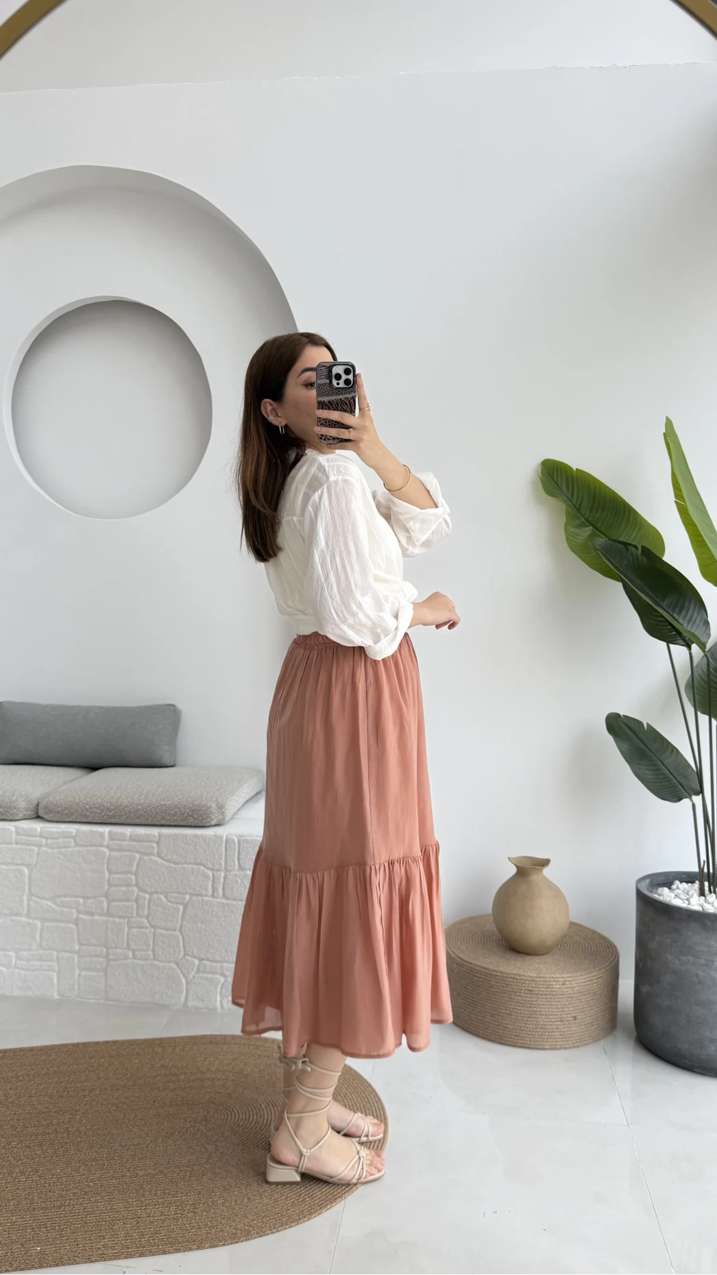 Piana Lastikli Etek Somon