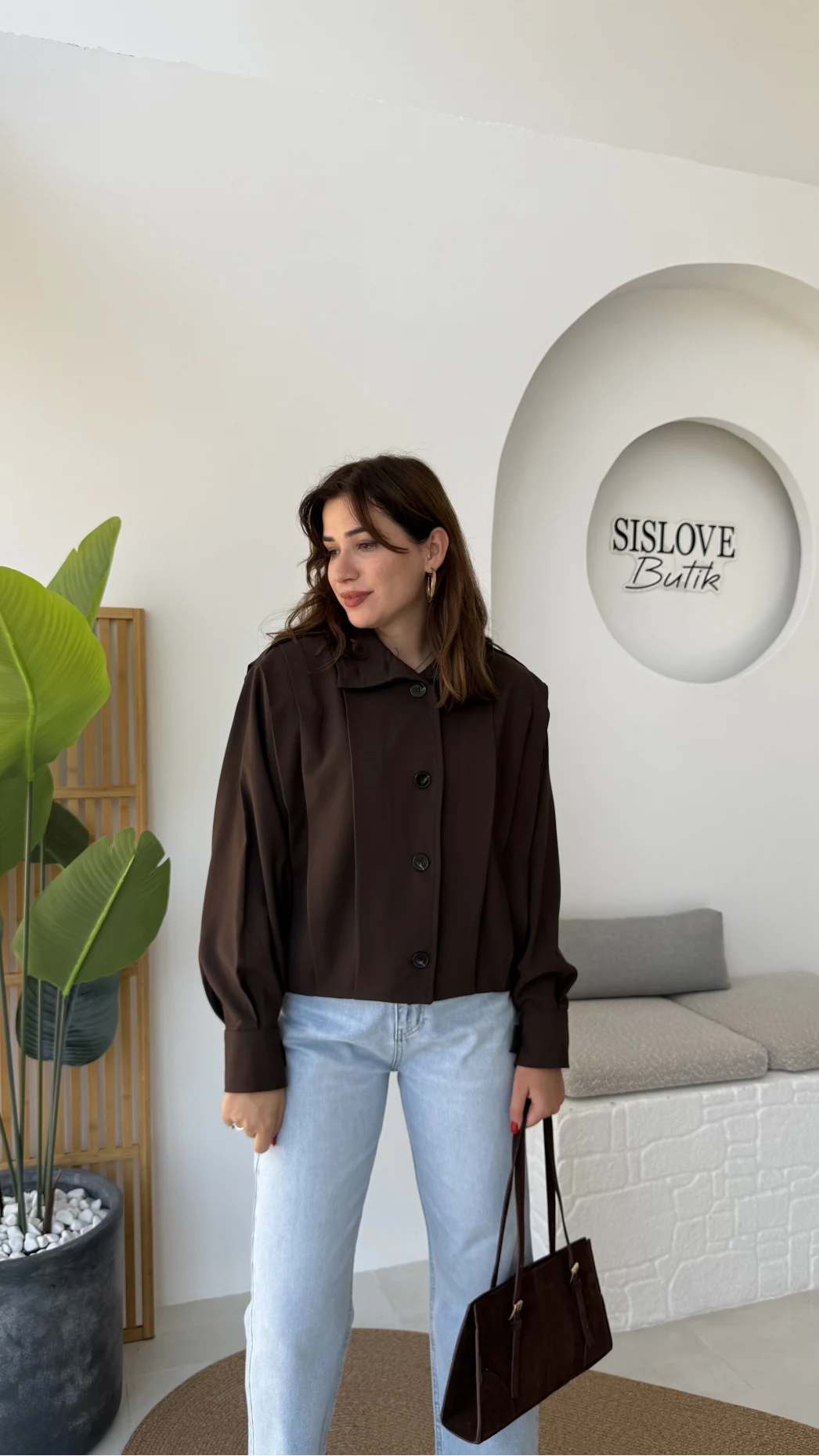 Pileli Trençkot - Kahverengi