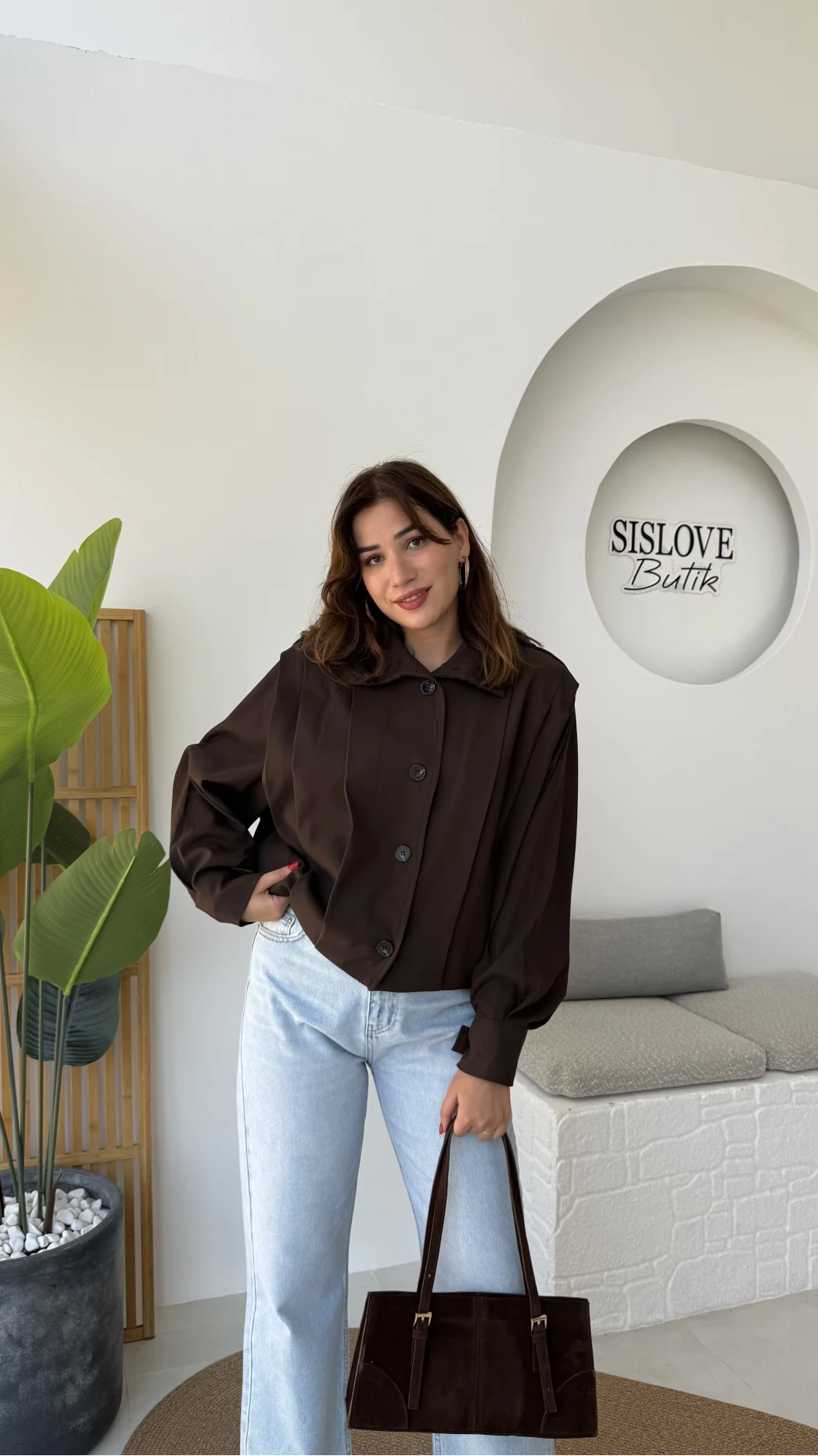 Pileli Trençkot - Kahverengi