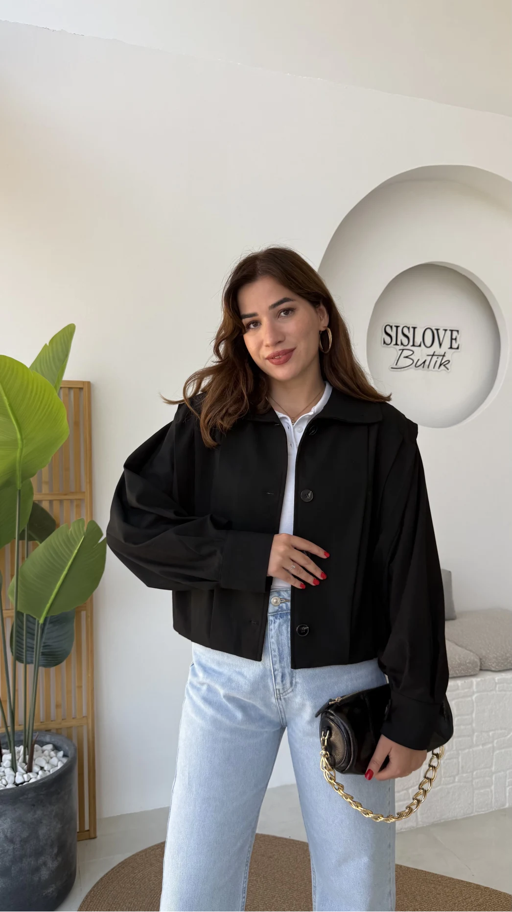 Pileli Trençkot - Siyah